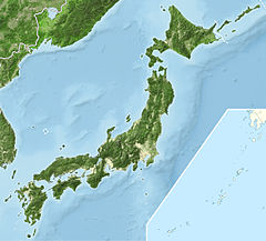 Location map+/relief is located in Japan