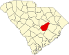 State map highlighting Clarendon County