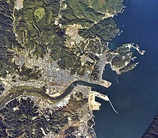 Miyakon kantakaupunki vuoden 1977 ilmakuvassa