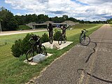 Family Outing, sculpture by Gary Lee Price, Thomas Evans Bike Trail, west of downtown