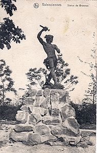 Statue of Brennus in Valenciennes.