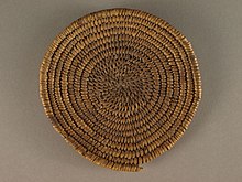 A color picture of a woven basket