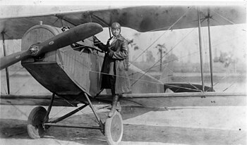 Bessie Coleman and her plane (1922)
