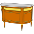 Commode demi-lune.