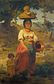 Italian Woman with Children by a Stream (1862)