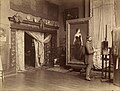 John Singer Sargent in seinem Pariser Atelier, fotografiert von A. Giraudon, um 1883/84