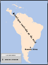 Éparchies en Amérique centrale, du Sud et dans les Caraïbes.