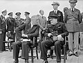 Image 27Winston Churchill (right, during the Atlantic Conference), consistent advocate of continential European integration, later along with his son-in-law Duncan Sandys (from History of the European Union)