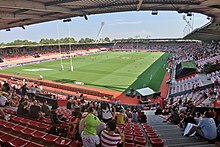 A view of Toulouse' stadium Stade Ernest-Wallon from the North Stand in 2021