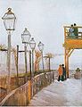『モンマルトル』1887年初頭、パリ。油彩、キャンバス、43.6 × 33 cm。シカゴ美術館[140]F 272, JH 1183。