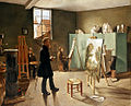 Maleratelier mit dem Meister während des Unterrichts, 1834 von Ferdinand Tellgmann gemalt