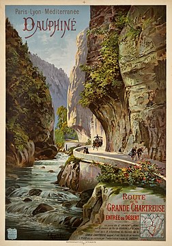 1895 PLM poster by Hugo d'Alesi for the promotion of the Dauphiné region