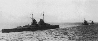 Német csatacirkálók útban a Doggerbank felé: előtérben a Derfflinger, középen a Moltke, elől pedig a Seydlitz halad