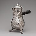 Image 17Kaffa kalid coffeepot, by French silversmith François-Thomas Germain, 1757, silver with ebony handle, Metropolitan Museum of Art (from History of coffee)