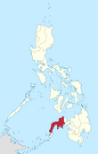 Mapa ti Filipinas a mangipakpakita ti Peninsula ti Zamboanga