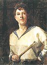 Selfportrait in sailor blouse, 1893, oil on canvas