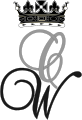 Bekröntes Mono­gramm des Herzog­paares: „C“ und „W“