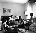 Image 18Family watching TV, 1958 (from History of television)