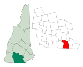 Poziția localității Nashua, New Hampshire