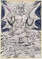Lúcifer, por William Blake, para o Inferno de Dante, canto 34