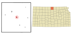 Location within Jewell County and Kansas
