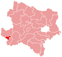 ニーダーエスターライヒ州におけるヴァイトホーフェン・アン・デア・イプスの位置の位置図