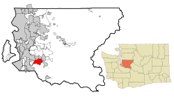 Location of Lake Morton-Berrydale, Washington