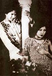 Master Vithal and Zubeida in a scene of Alam Ara