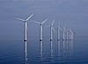 Middelgrunden offshore wind farm (40 MW) observed in Øresund, Denmark