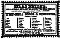 Silas Peirce's business card