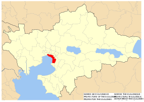 Localização de Salonica na unidade regional homônima