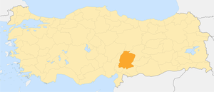 Кахраманмараш на мапі Туреччини