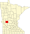 State map highlighting Pope County