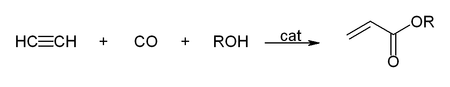 Hydrokarboxylace acetylenu s využitím alkoholu