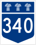 Highway 340 marker