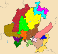 Distritos eleutorales locales del estáu d'Hidalgo.