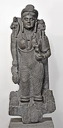 Kanishka II: Statue of Hariti from Skarah Dheri, Gandhara, "Year 399" of the Yavana era (AD 244).[124]