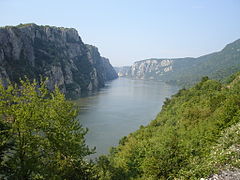 Le Danube près d'Orșova, aux Portes de fer