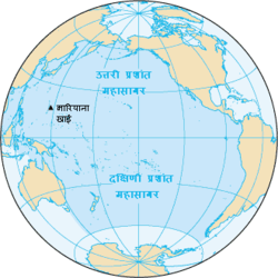 Map of the Pacific Ocean