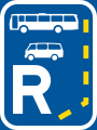 Start of a reserved lane for buses and mini-buses