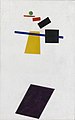 Kazimir Malevich: Suprematismo - Jogador de futebol na quarta dimensão, 1916. Stedelijk Museum