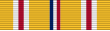 Width-44 yellow ribbon with central width-4 Old Glory blue-white-scarlet stripe. At distance 6 from the edges are width-6 white-scarlet-white stripes.