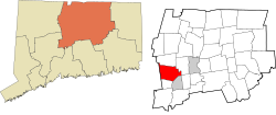 Farmington's location within the Capitol Planning Region and the state of Connecticut