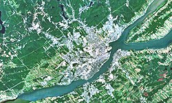 Satellite image of the Communauté métropolitaine de Québec