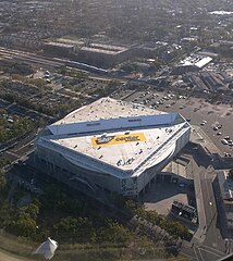 SAP Center halles skats no gaisa San Jose International Airport (SJC)