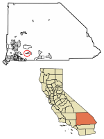 Location of Big Bear Lake in San Bernardino County, California.
