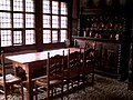 Historical example of a domestic dining room in Germany.