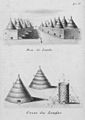 Image 13A drawing of Lunda houses by a Portuguese. The size of the doorways relative to the building emphasizes the scale of the buildings. (from History of Zambia)