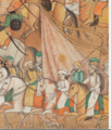 Mounted standard-bearers in the procession of Akbar II
