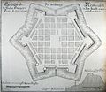 スロバキアの都市ノヴェー・ザームキ　1663年の計画